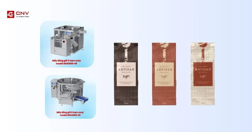 Máy đóng gói cà phê tự động CNV Automation – giải pháp đóng gói toàn diện cho nhà máy và xưởng rang xay Máy đóng gói cà phê tự động CNV Automation – giải pháp đóng gói toàn diện cho nhà máy và xưởng rang xay