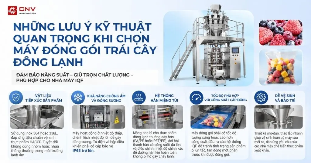 Máy đóng gói trái cây đông lạnh