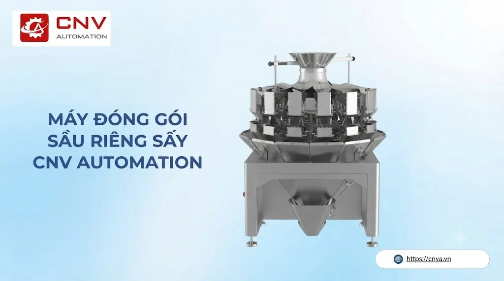 Máy đóng gói sầu riêng sấy